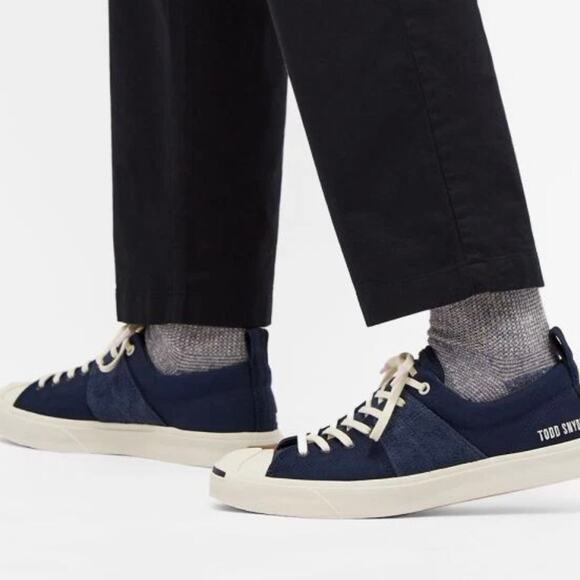 CONVERSE X TODD SNYDER JACK PURCELL OX 171844C WOMEN'S 5.5 NAVY GUM - Picture 8 of 10